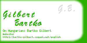 gilbert bartko business card